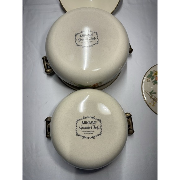 Mikasa Grande Chef Silk Bouquet Cooking Pots With Lids - Made in Japan - Picture 7 of 16